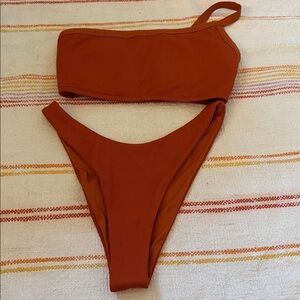 Small + No Tag - L*space - Cinnamon Brown Bikini Set